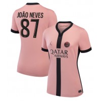 Paris Saint-Germain Joao Neves #87 Fotballklær Tredjedrakt Dame 2024-25 Kortermet